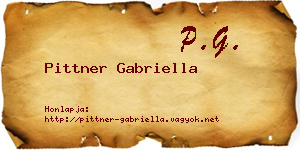 Pittner Gabriella névjegykártya